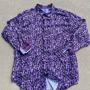 Robert Graham Purple Casual Button Down Shirt